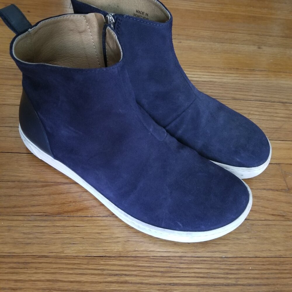 EUC Sz 38 Birkenstock Navy Blue Ankle Boots - Picture 7 of 8
